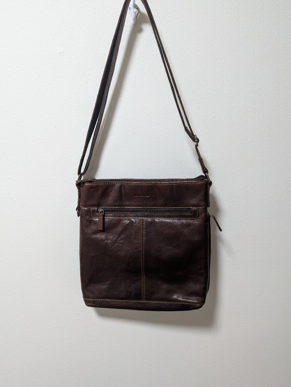 Jack Georges Women's Brown Leather Crossbody Bag